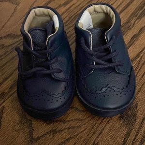 Jamie and Jack blue boys shoes size 3-6M - LIKE NEW